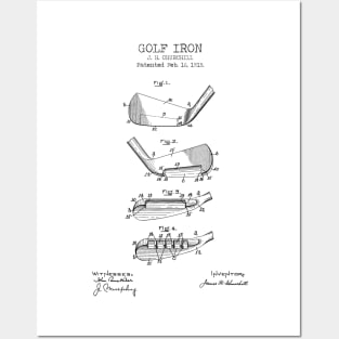 GOLF IRON patent Posters and Art